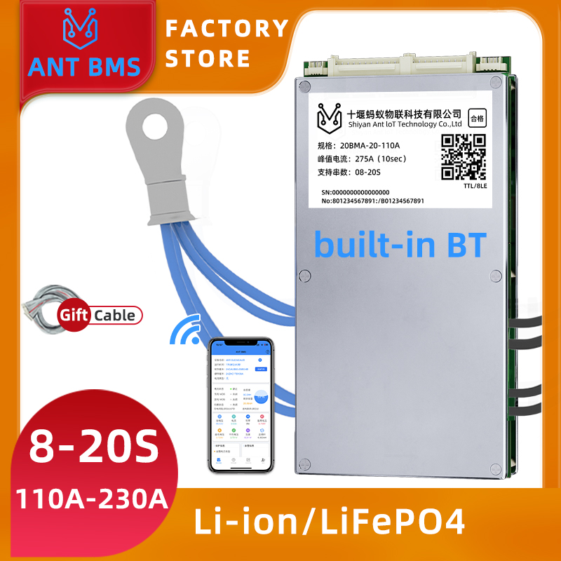Smart Bms 20S 72V 150A Bluetooth - ANT 스마트 밸런스 BMS 8S-20S 내장형